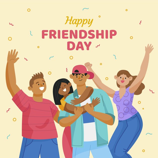 international friendship day illustration