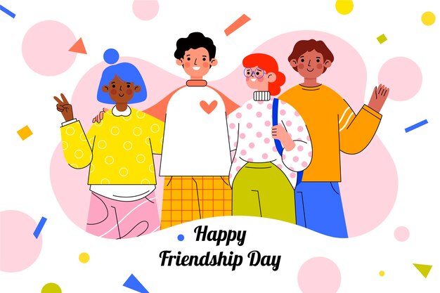 International friendship day illustration