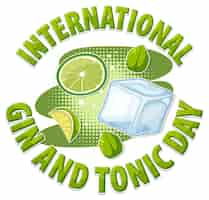 Free vector international gin and tonic day banner design