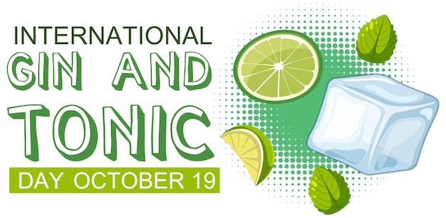 International gin and tonic day logo design