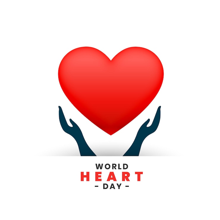 Free Vector international heart day background for medical support or treatment vector