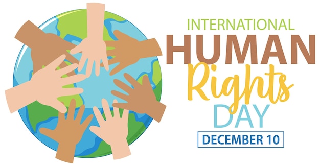 International human rights day text for banner design