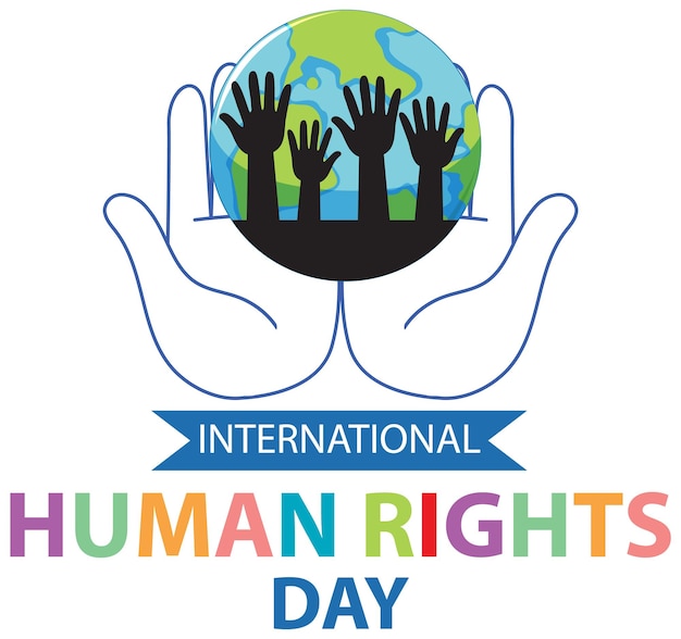 International Human Rights Day text for banner design