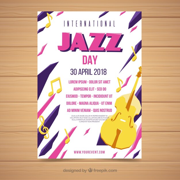 International jazz day colourful flyer