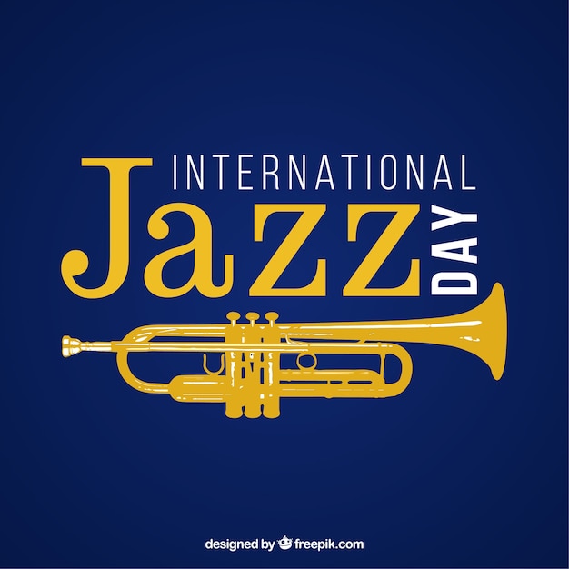 Free vector international jazz day flat background