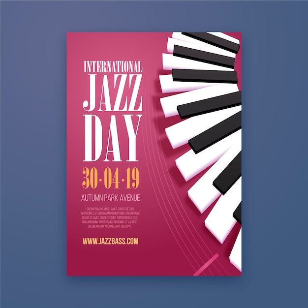 International jazz day flyer template