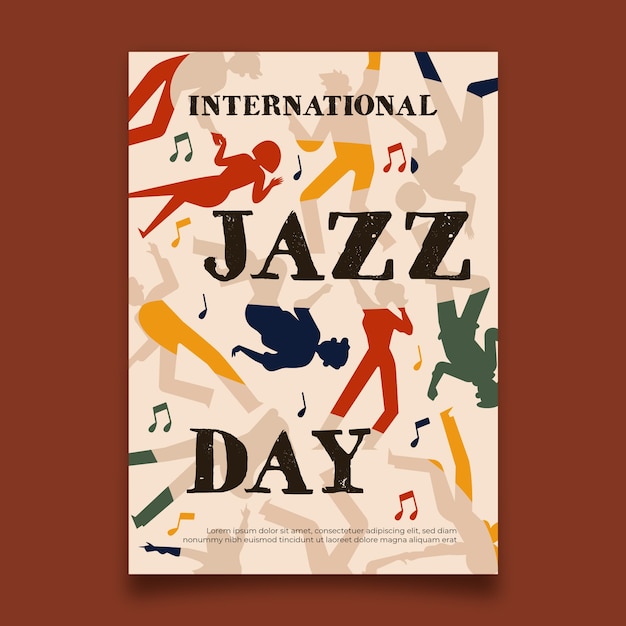 International jazz day poster template concept