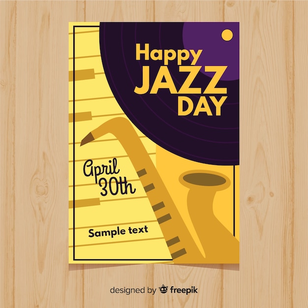 International jazz day poster template