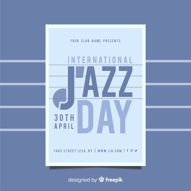 International jazz day retro vintage flyer / poster