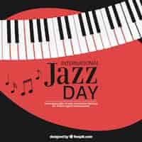 Free vector international jazz day template