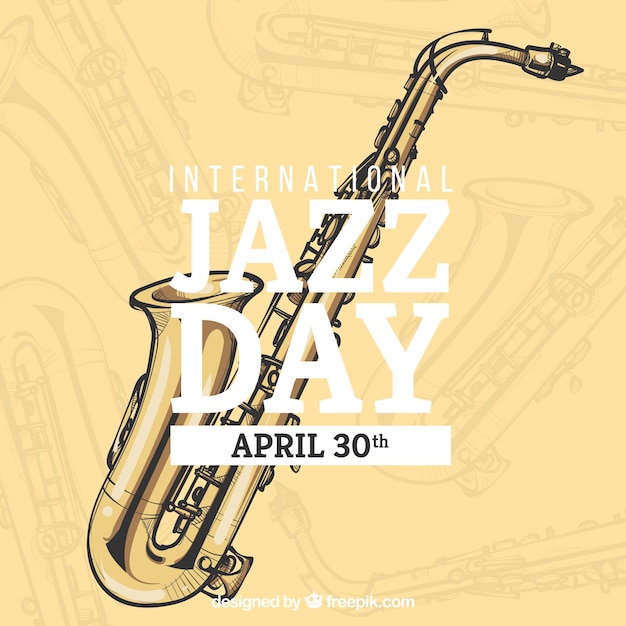 Бесплатное векторное изображение Международный шаблон джазового дня