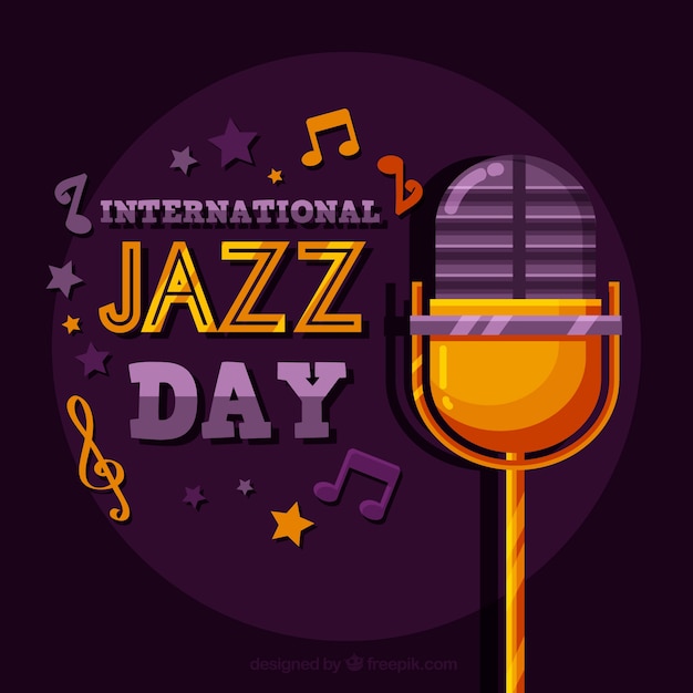 Free vector international jazz day template