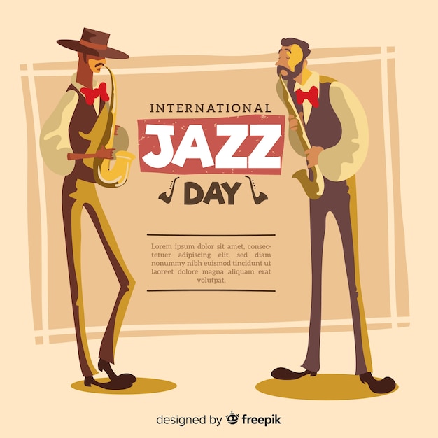 Free vector international jazz day