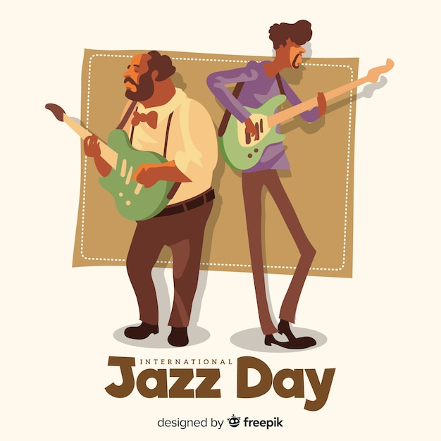 Бесплатное векторное изображение Международный день джаза