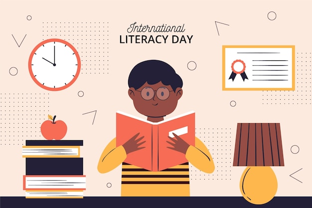 Free vector international literacy day