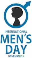 Free vector international mens day for poster or banner design