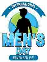 Free vector international mens day poster design