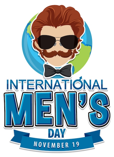 Free vector international mens day poster design