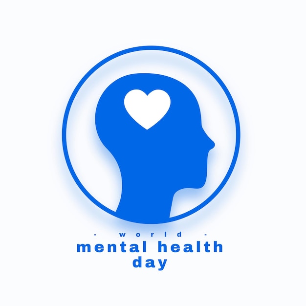 international mental health day heart background for care and cure life vector