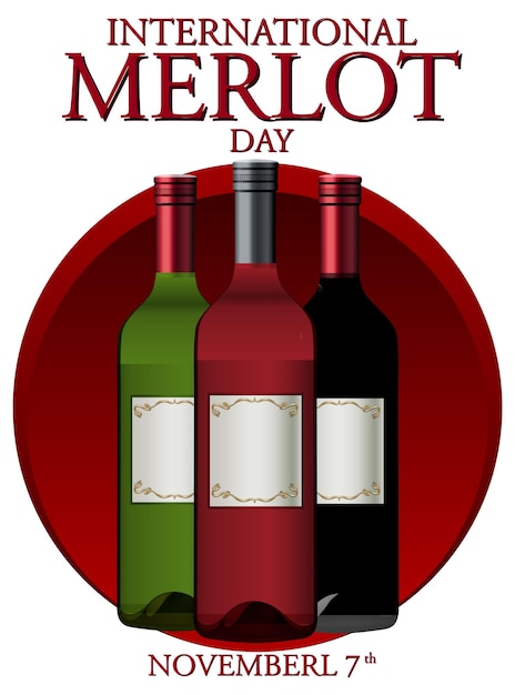 International merlot day banner design