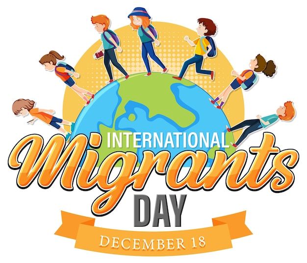 International migrants day banner design