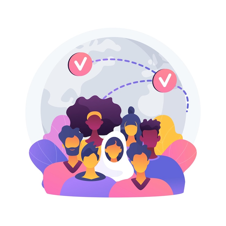 Free Vector international migration abstract concept vector illustration. international migrants, border control, movement of people, leaving a country, application form, travel with bag abstract metaphor.
