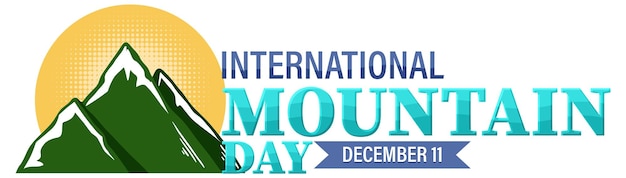 Free vector international mountain day banner design