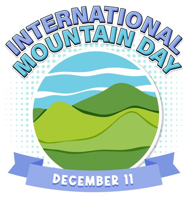 Free vector international mountain day banner design