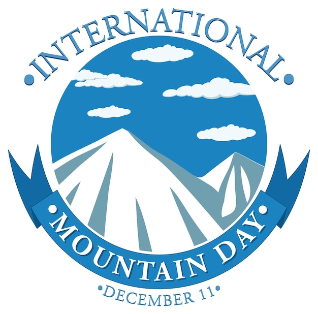 Free vector international mountain day poster template