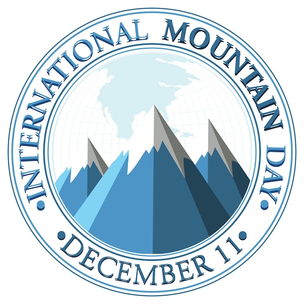 Free vector international mountain day poster template