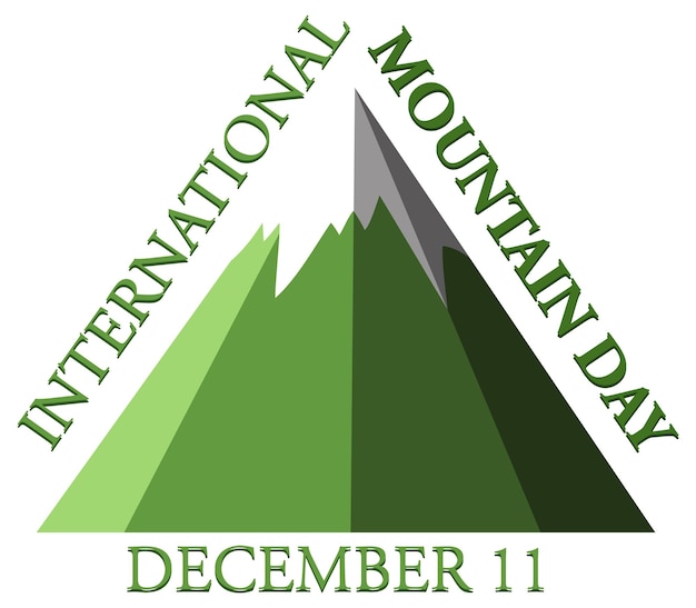 Бесплатное векторное изображение Шаблон плаката международного дня гор