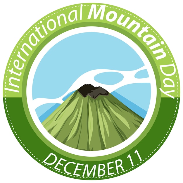 Free vector international mountain day text for poster design