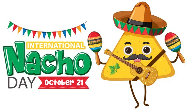 Free vector international nacho day banner design