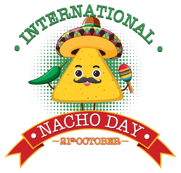 Free vector international nacho day poster design