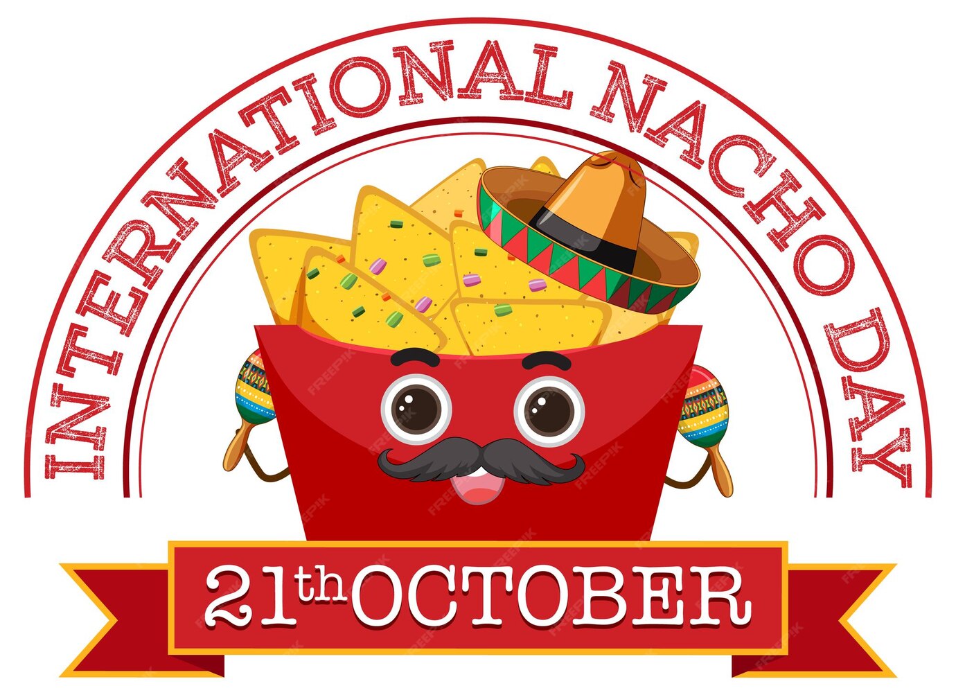 Free Vector International nacho day poster design