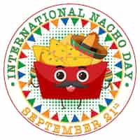 Free vector international nacho day poster design