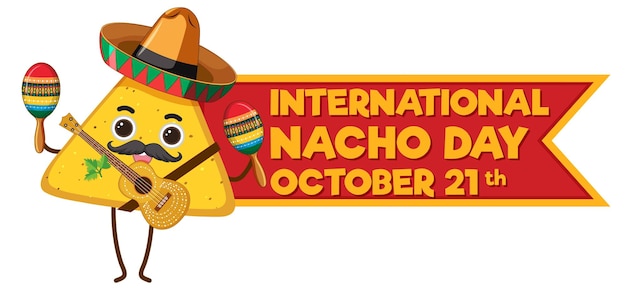 Free vector international nacho day poster design