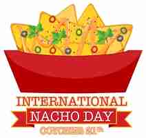 Free vector international nacho day poster design