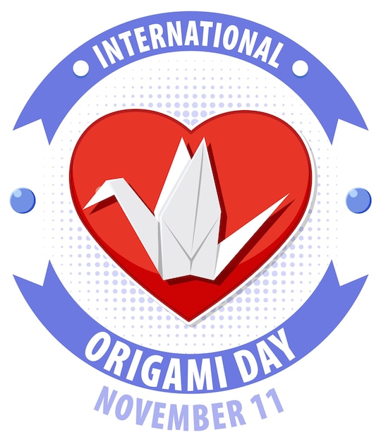 Free vector international origami day banner design