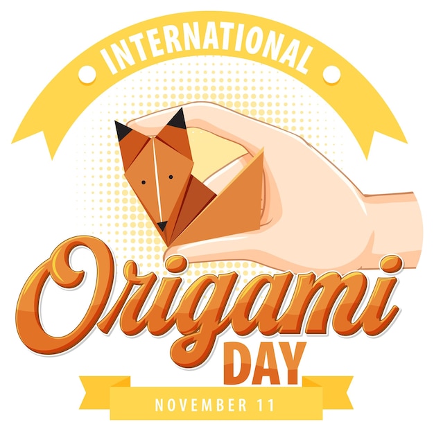 International origami day banner design