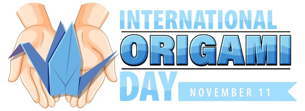 International origami day banner design