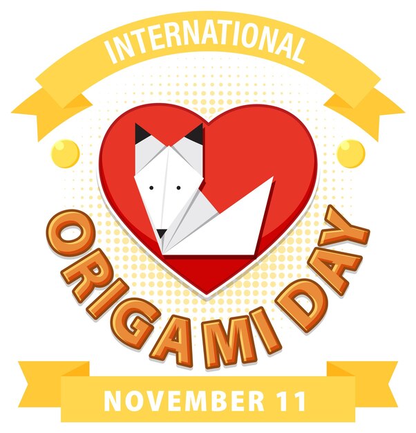 Free vector international origami day banner design