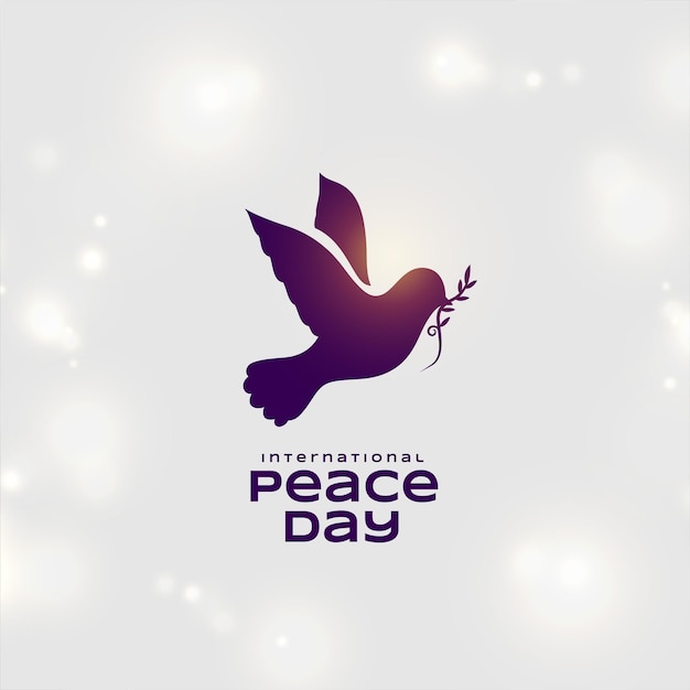 Free vector international peace day poster a symbol of peace and love vector