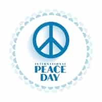 Free vector international peace day social media post background design vector