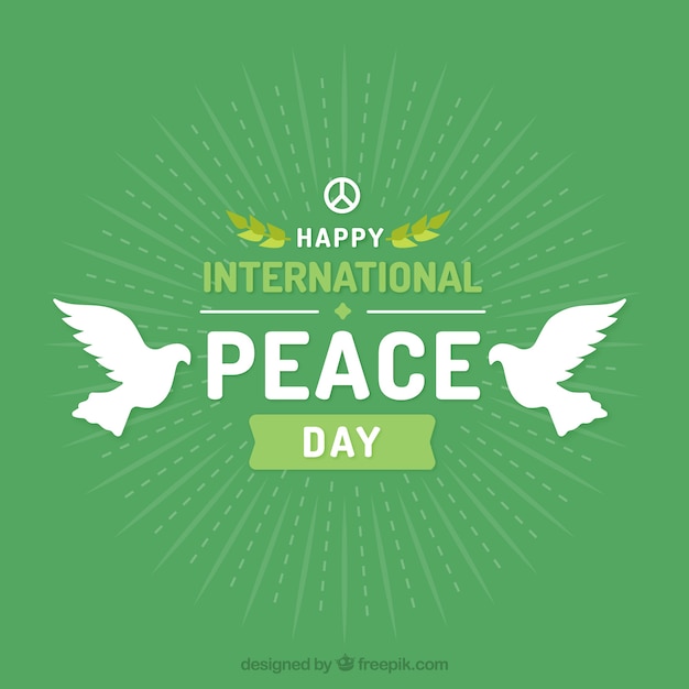 Международный день мира с белыми голубями