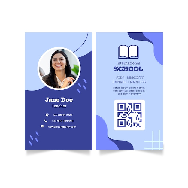 Free vector international school template design