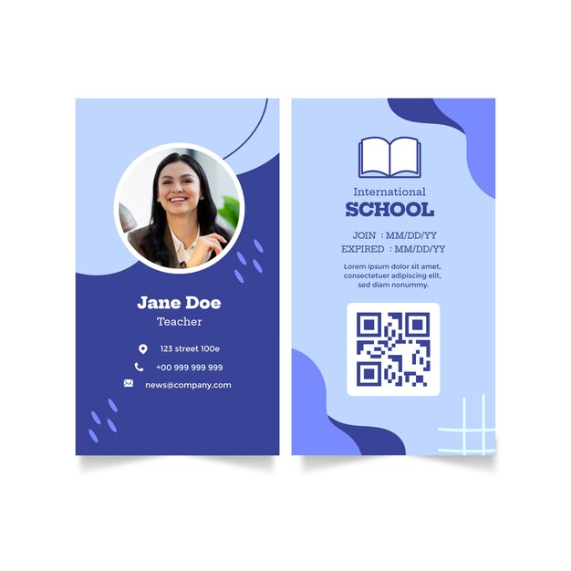 International school template design