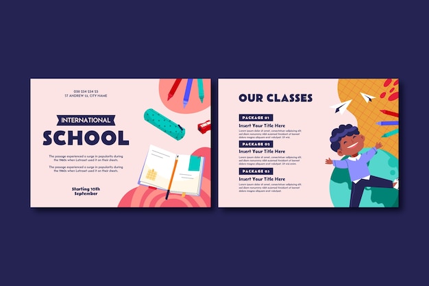 International school template design