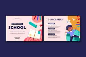 Free vector international school template design