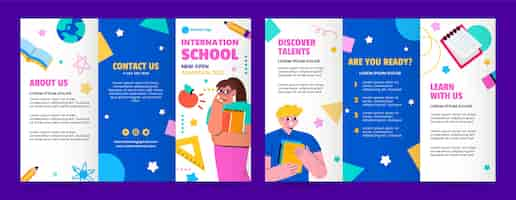 Free vector international school template design